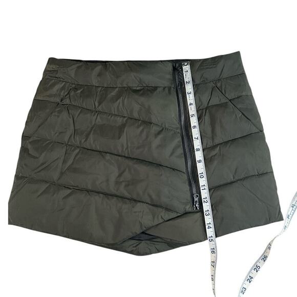 ICEBURG Outerwear Puffer Olive Green Skirt Med Pockets Full Zip100% Polyester - Picture 10 of 12